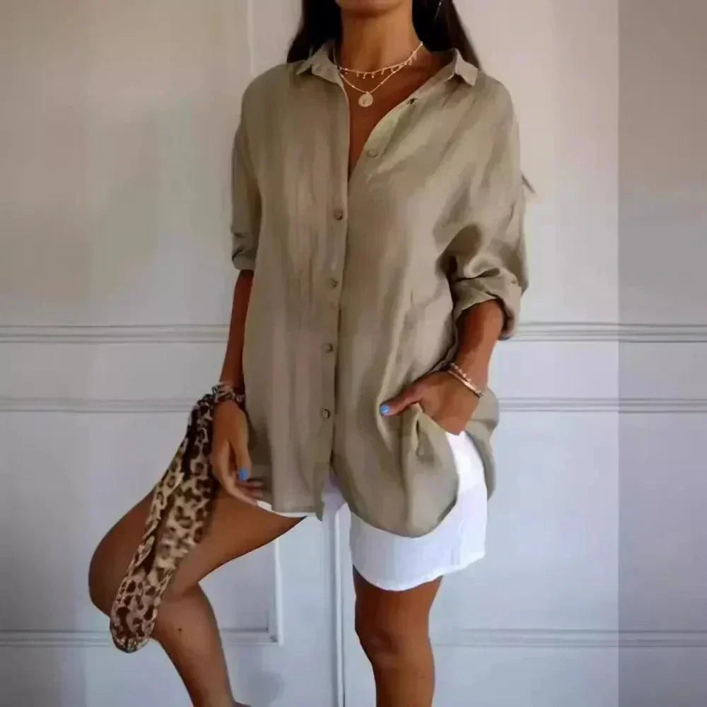 Kit 3 Camisas Ibiza em Linho de Algodão – Design Semi Plissado
