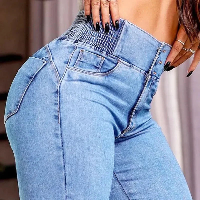 Kit 3 Calça Jeans Flare Modeladora de Cintura Alta + Brindes Exclusivos!